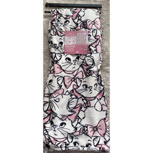 Disney Aristocats Marie Pink Bows Faces Soft Throw Blanket 50” X 70” NEW